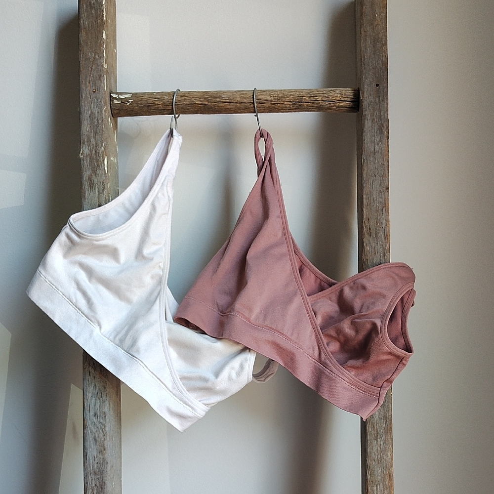 Auden White and Pink Bras Intimates Sleepwear